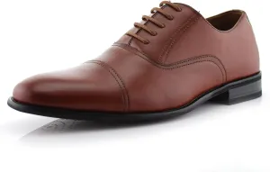 Ferro Aldo Men’s Classic Vegan Leather Lace-Up Oxford Formal Dress Shoes