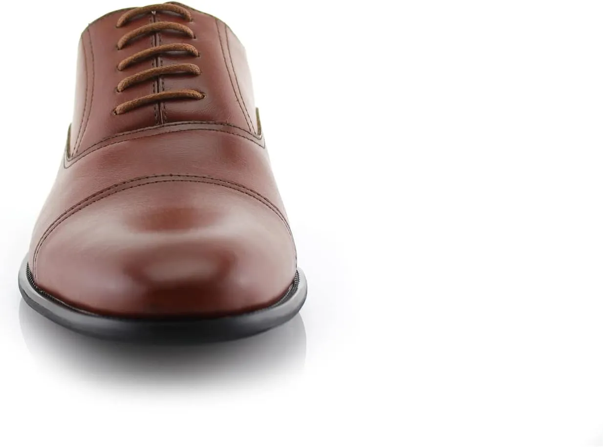 Ferro Aldo Men’s Classic Vegan Leather Lace-Up Oxford Formal Dress Shoes