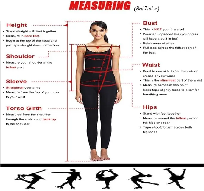 Figure Skating Dress for Women Girls Sleeveless Ice Skating Performance Skirt Ballet Gymnastics Costume Crystal