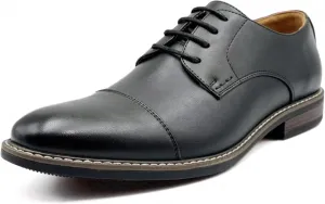 Finishing & Sewing Men's Cap Toe Lace Up Oxford Dress Shoes