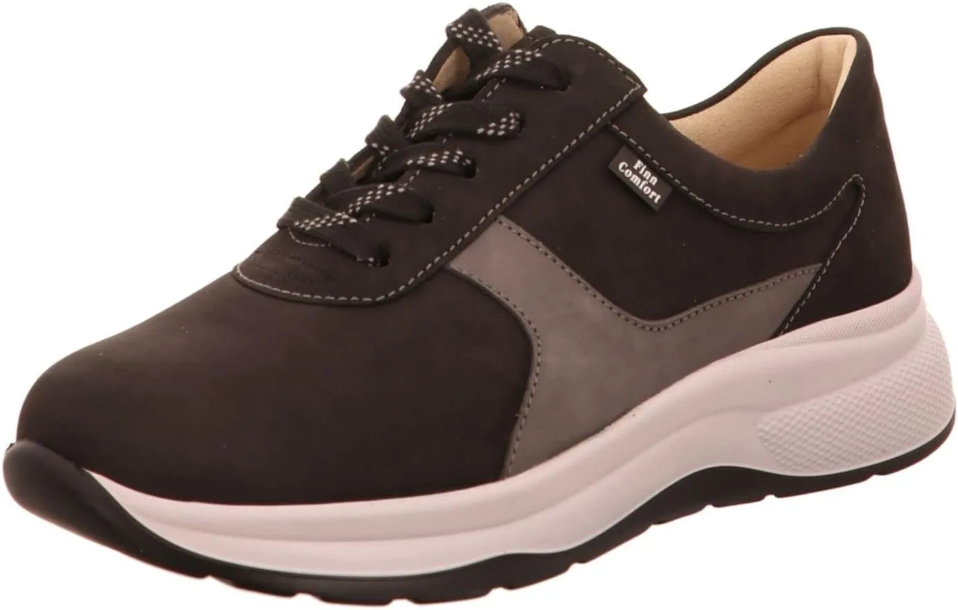 Finn Comfort Prophylaxe Unisex Low Shoe, Buggy/Patagonia, Black/Street, Interchangeable Footbed, 97312-901757