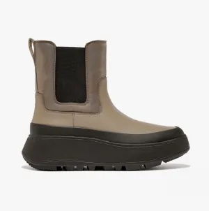 FitFlop F-MODE FLATFORM Womens Chelsea Boots Minky Grey