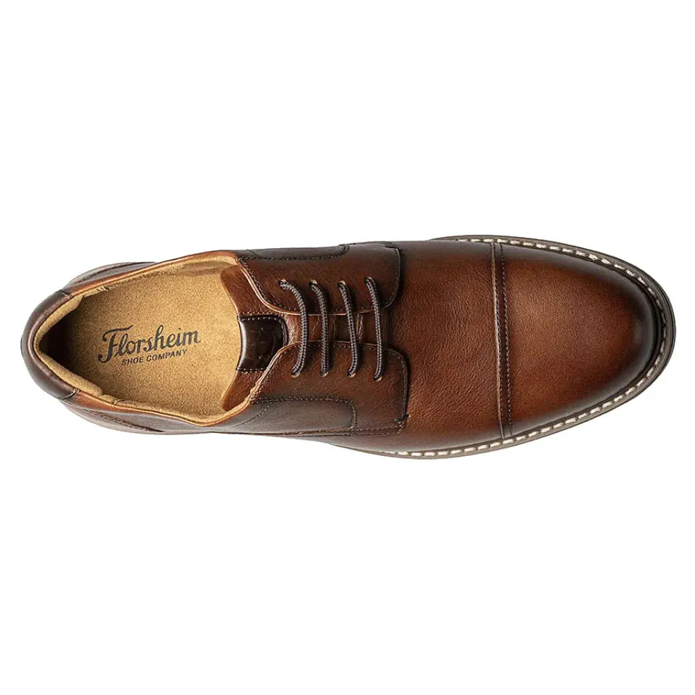Florsheim Norwalk Plain Toe Brown Crazy Horse Oxford (Men's)