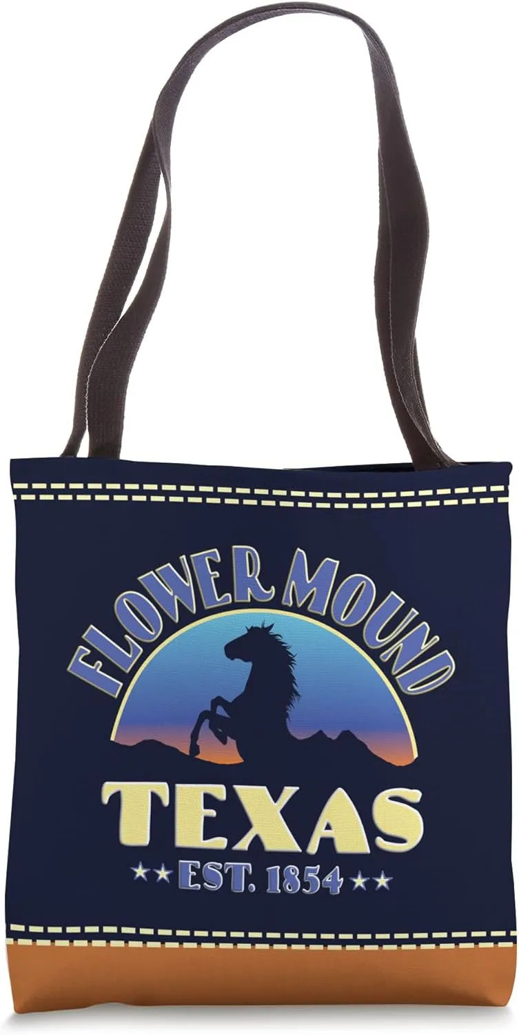Flower Mound Texas TX Wild Horse Tote Bag
