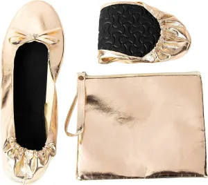Foldable Ballet Flats - Women's Portable Ballerina Roll up Shoes