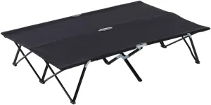 Folding Camping Cot,Sleeping Cots,for Outdoor Traveling, Hiking, Office Nap, Easy to Set up(76"×49.25"×15.75"). (Black)