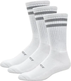 FootJoy Men's ComfortSof Crew 3-Pack Socks, White, Fits Shoe Size 7-12