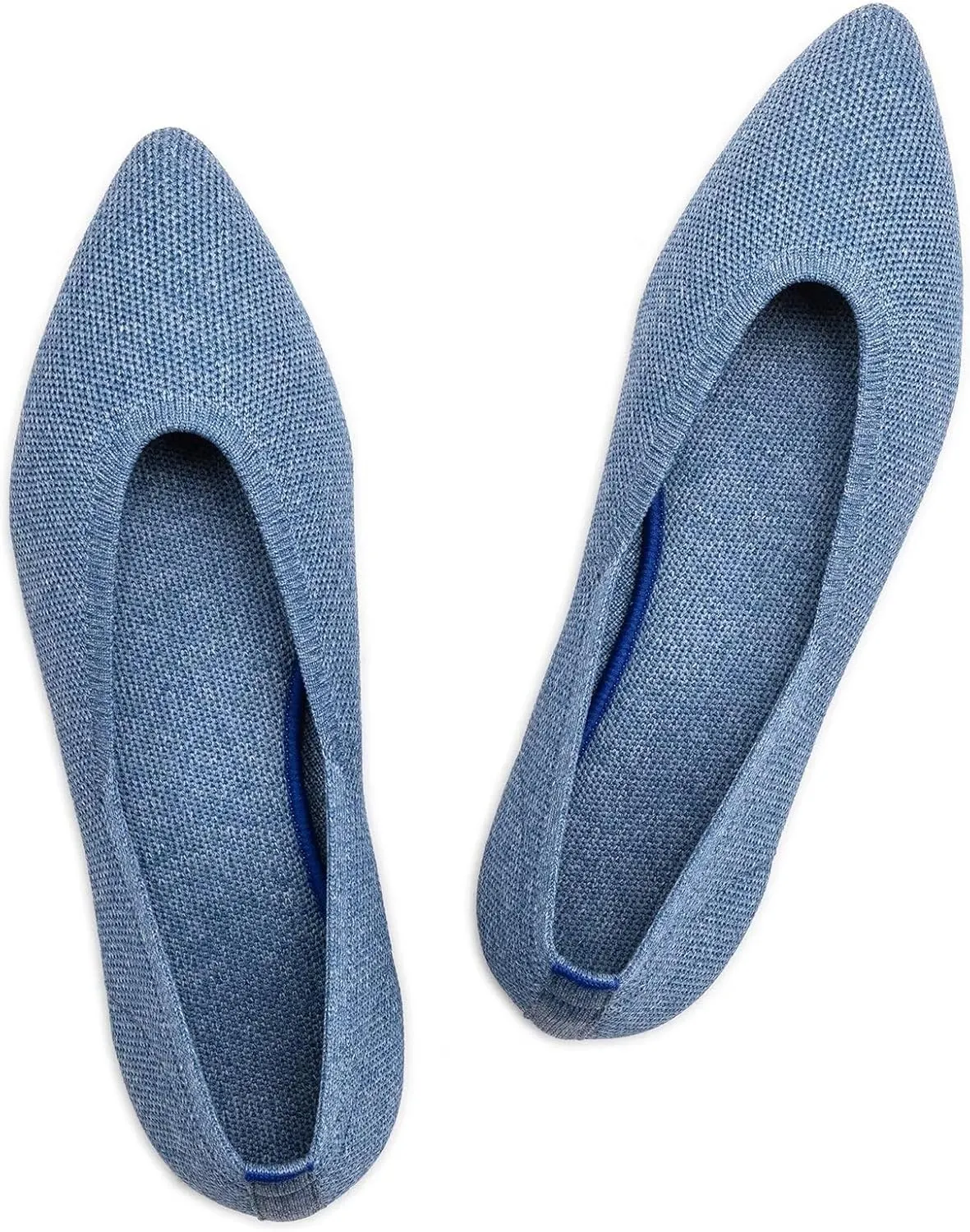 Frank Mully Womens Pointed Toe Flats Knit Dress Shoes Comfort Women Shoes Slip On Shoes for Woman Classic Softable Shoes Low Wedge