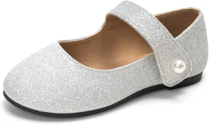 FUNKYMONKEY Toddler/Little Girl Mary Jane Dress Shoes Casual Slip on Ballet Flat