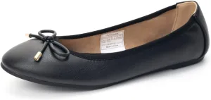 FUNKYMONKEY Women's Ballet Flats Dress Casual Slip-on Bow Round Toe Walking Shoes