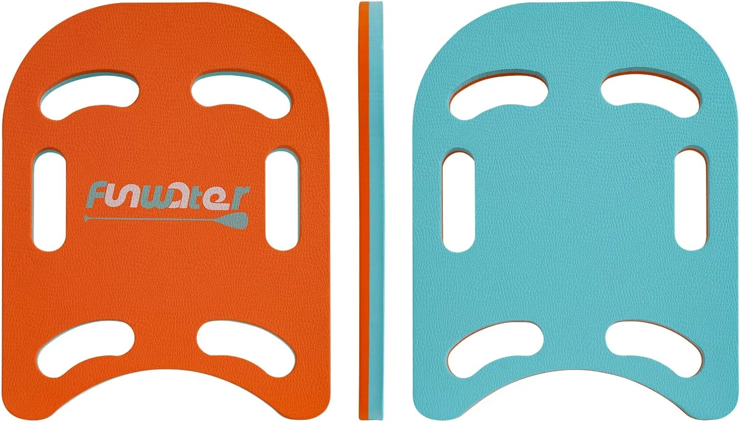 FunWater Swim Kickboard, 14"/18" Swim Training kickboard with Non-Slip Edges and 6 Integrated Hole Handles, Lightweight EVA Board, Suitable for Adult and Children's Swim Lessons