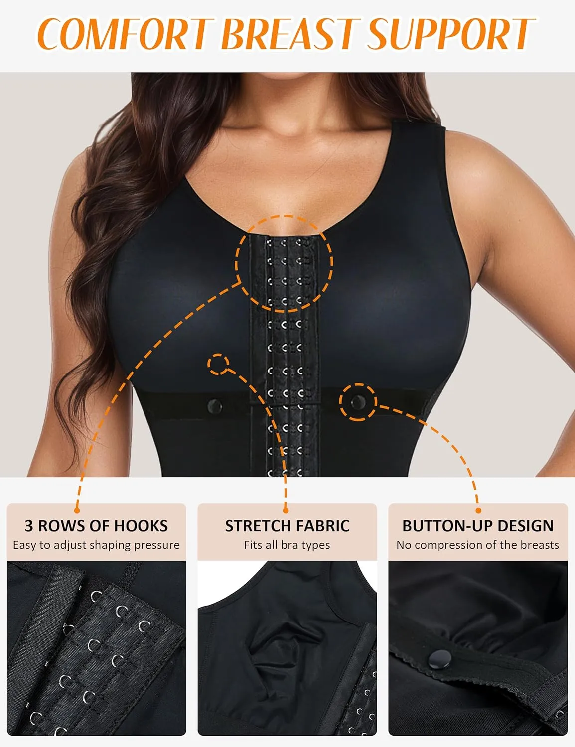 GainKee Fajas Colombianas Shapewear for Women Tummy Control Body Shaper Butt Lifting Compression Bodysuit Girdles
