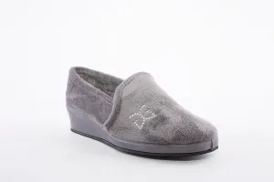 GARZON - 1424.247 LOW WEDGE FULL SLIPPER - GREY