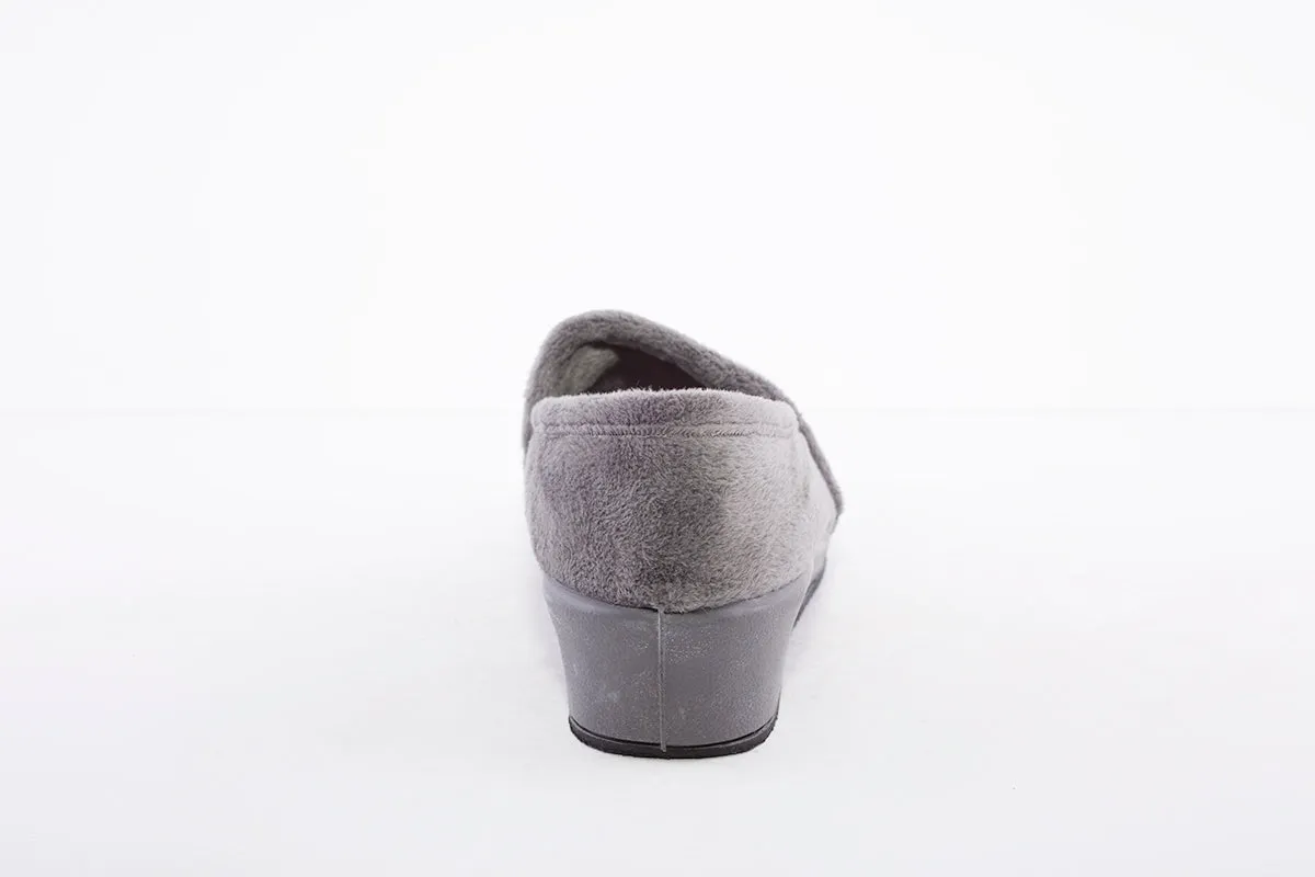 GARZON - 1424.247 LOW WEDGE FULL SLIPPER - GREY