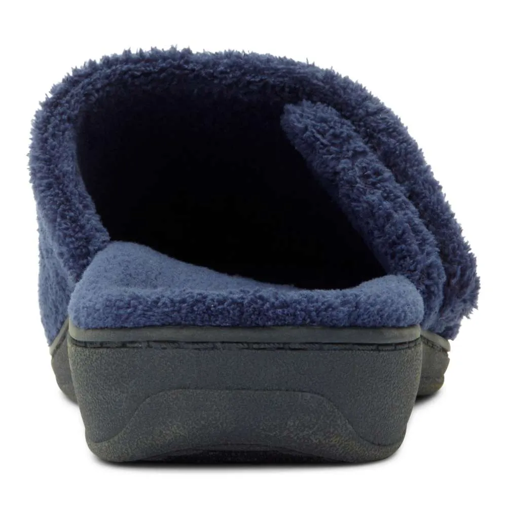 Gemma Mule Slippers - Navy