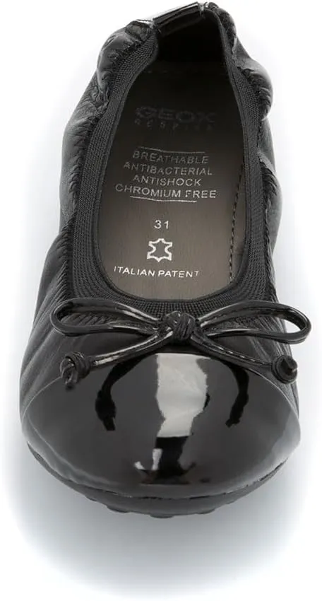 Geox Cpiuma22 Ballerina Flat (Toddler/Little Kid/Big Kid),Black,39 M - 6 Yth