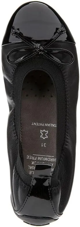 Geox Cpiuma22 Ballerina Flat (Toddler/Little Kid/Big Kid),Black,39 M - 6 Yth