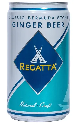 Ginger Beer, Regatta Craft Mixers, Premium Ginger Beer, All-Natural Ingredients, Non-GMO, 7.5oz, Case of 24 Sleek Cans