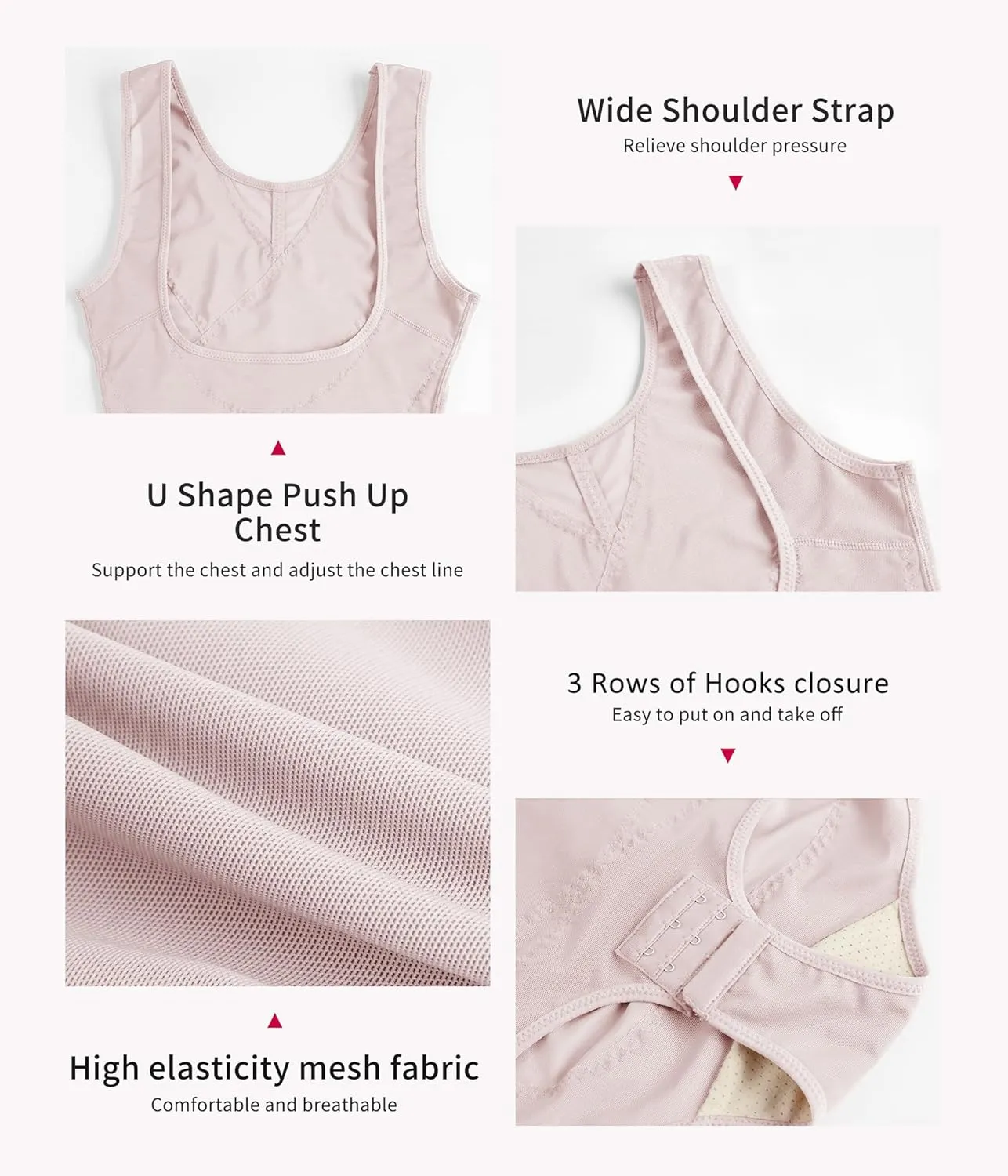 Gotoly Women Waist Trainer Bodysuit Full Body Shaper Vest Tummy Control Slim Corset Shapewear Tank Tops