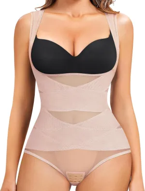 Gotoly Women Waist Trainer Bodysuit Full Body Shaper Vest Tummy Control Slim Corset Shapewear Tank Tops