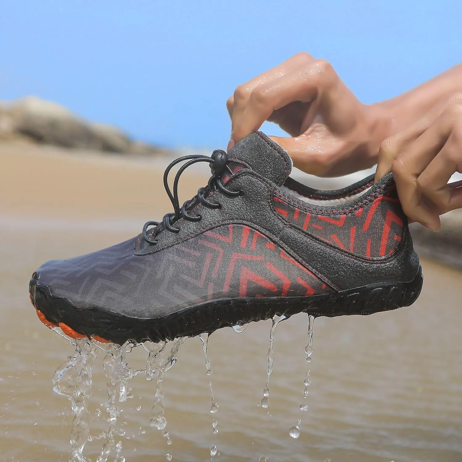 Grounded Footwear Barefoot Shoes Women&Men Neuropathy Hiking Footwear Barefoot Womens Shoes Non-Slip Outdoor Unisex Water Pro Beach Shoe Wide Toe Box Sneakers, Diabetic Shoe, Waterproof, Quick-Dry