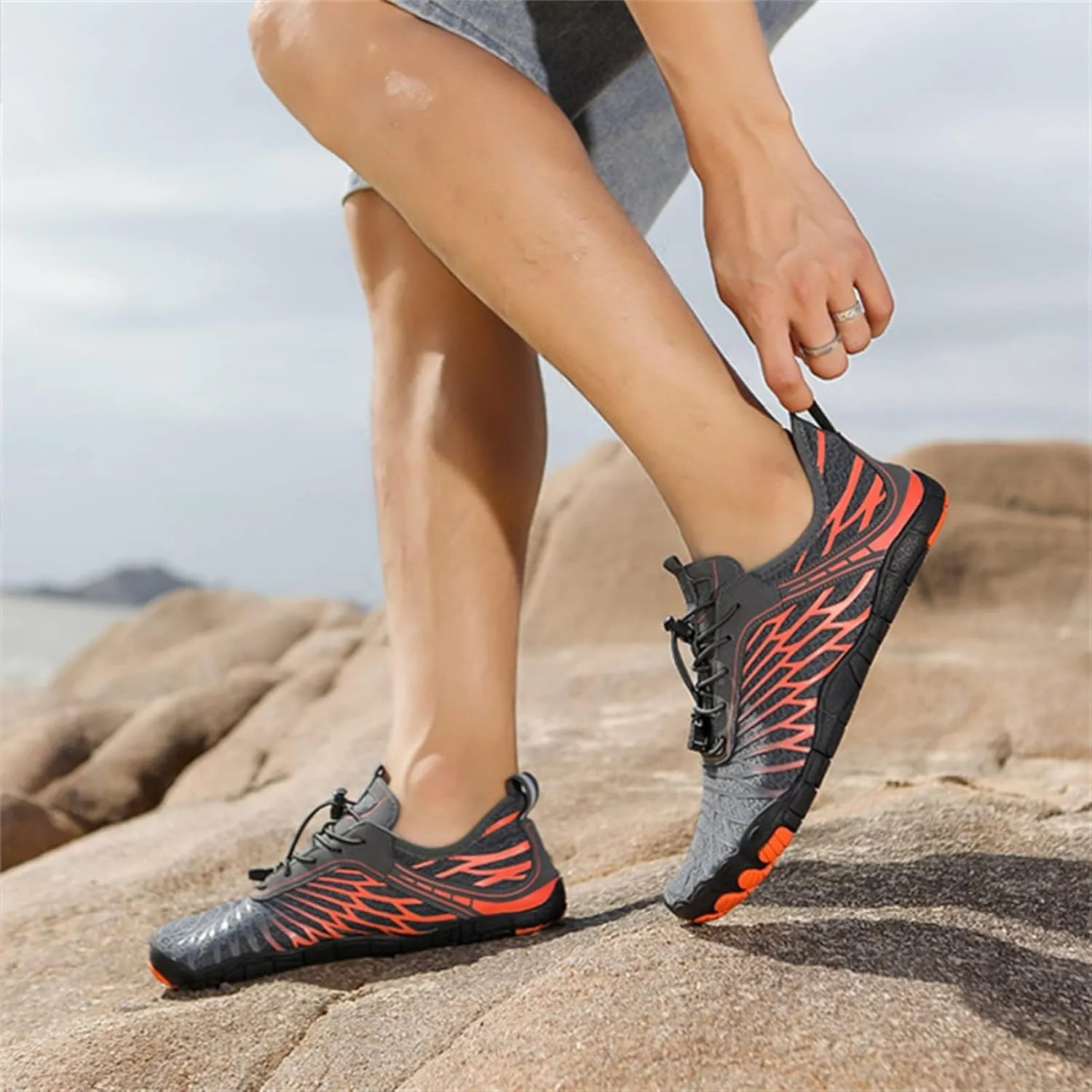 Grounded Footwear Barefoot Shoes Women&Men Neuropathy Hiking Footwear Barefoot Womens Shoes Non-Slip Outdoor Unisex Water Pro Beach Shoe Wide Toe Box Sneakers, Diabetic Shoe, Waterproof, Quick-Dry