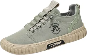 Grounded Footwear for Men Comfortable Flat Bottom Walking Shoes Lace Up Canvas Shoes Casual Dress Bass Men Loafer