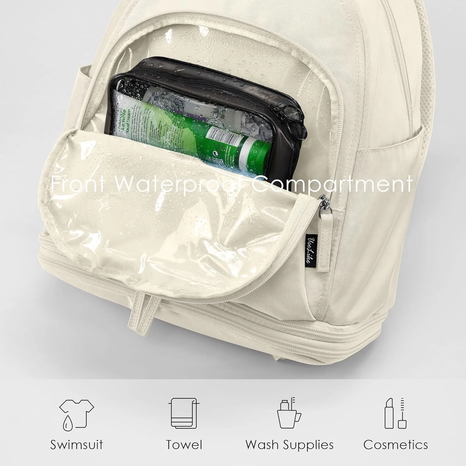 Gym Backpack for Women Small Gym bag with Expandable Shoe Compartment Waterproof Travel Backpack 26L
