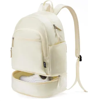 Gym Backpack for Women Small Gym bag with Expandable Shoe Compartment Waterproof Travel Backpack 26L