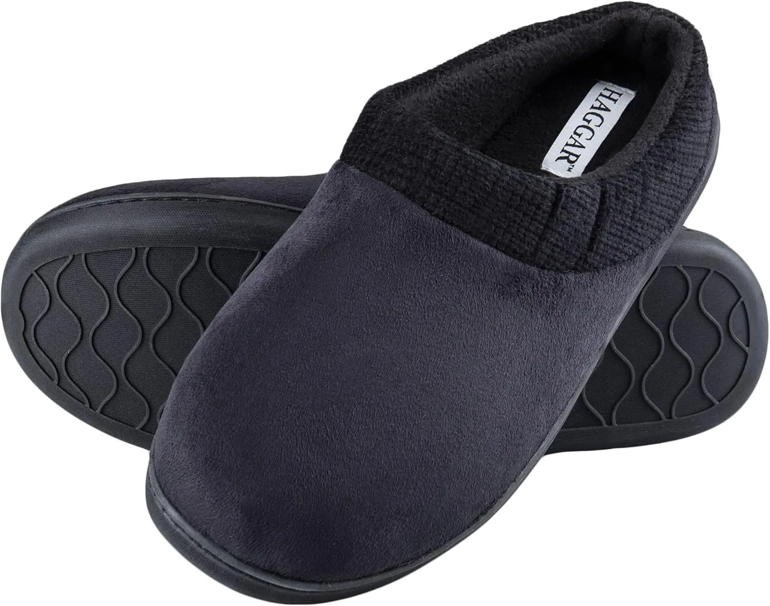 Haggar Men's Clog Slipper House Shoe Indoor/Outdoor with Memory Foam Comfort