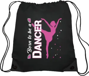 Haizct Boun To Be A Dancer Drawstring Backpacks, Ballet Drawstring Backpacks, Ballet Dance Bags, Dance Bags for Yoga Dance Rehearsal, Great Gifts for Ballet Dancer Actor Actress