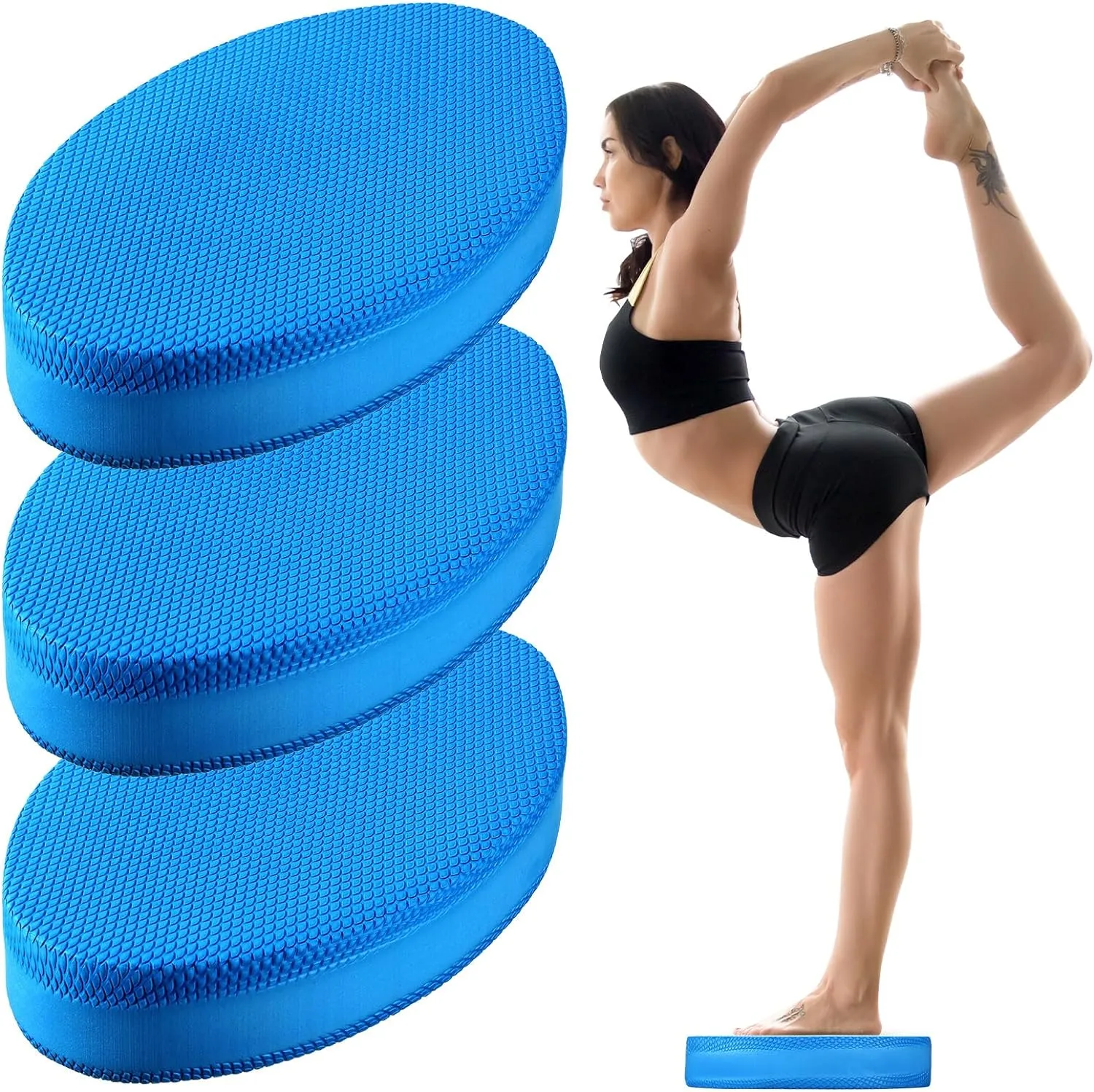 Hanaive 3 Pcs Foam Pad Balance Mat Pad Soft Yoga Stability Trainer mat for Physical Therapy Rehabilitation Core Strength Training Device for Women Men
