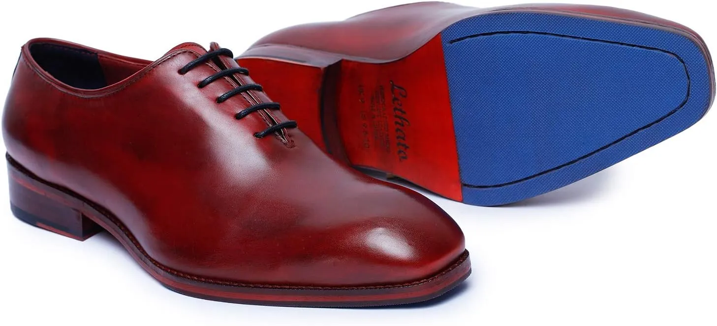 Handcrafted Wholecut Oxford Men's Genuine Leather Lace Up Dress Shoes