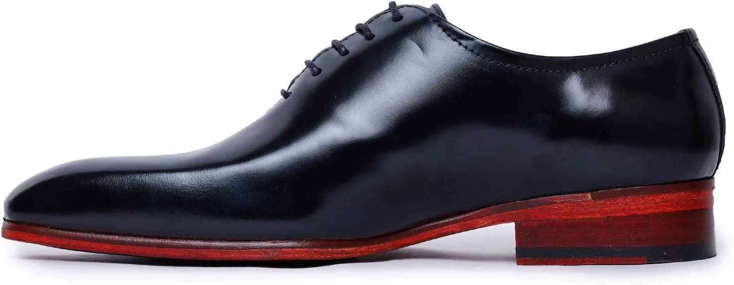 Handcrafted Wholecut Oxford Men's Genuine Leather Lace Up Dress Shoes