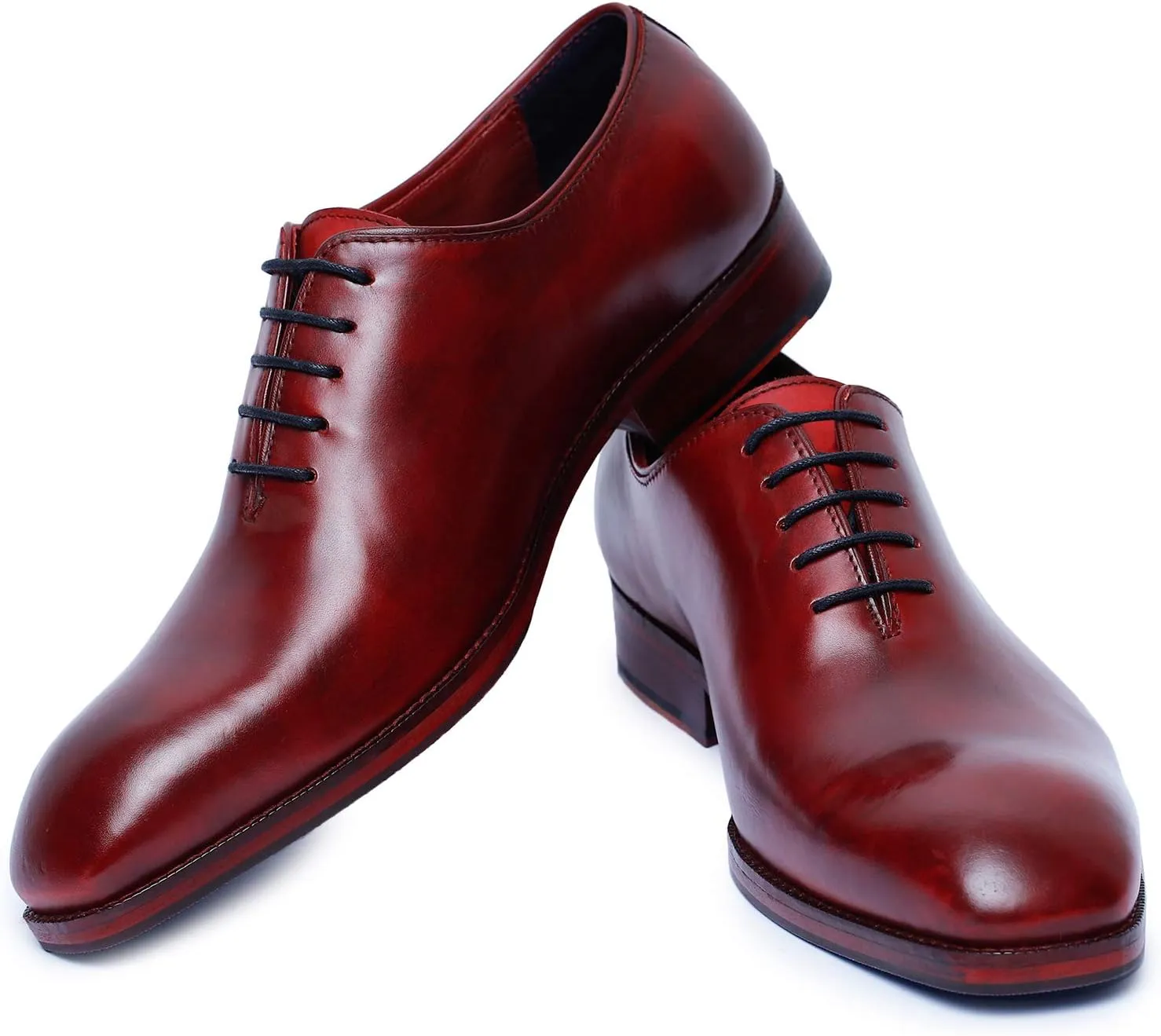 Handcrafted Wholecut Oxford Men's Genuine Leather Lace Up Dress Shoes