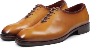 Handcrafted Wholecut Oxford Men's Genuine Leather Lace Up Dress Shoes