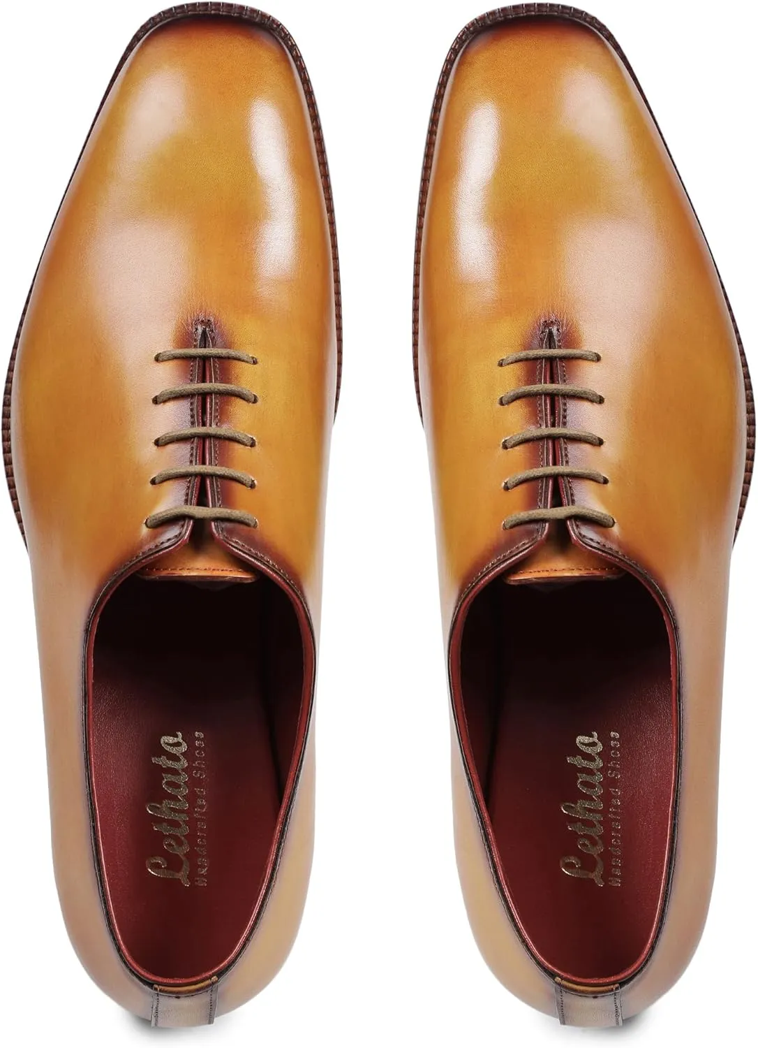 Handcrafted Wholecut Oxford Men's Genuine Leather Lace Up Dress Shoes