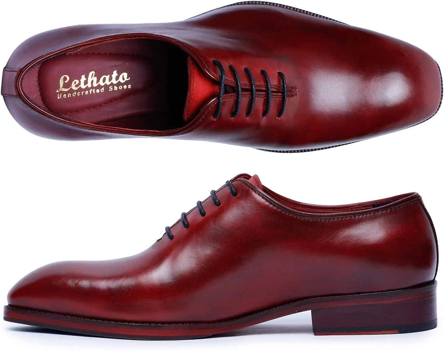 Handcrafted Wholecut Oxford Men's Genuine Leather Lace Up Dress Shoes