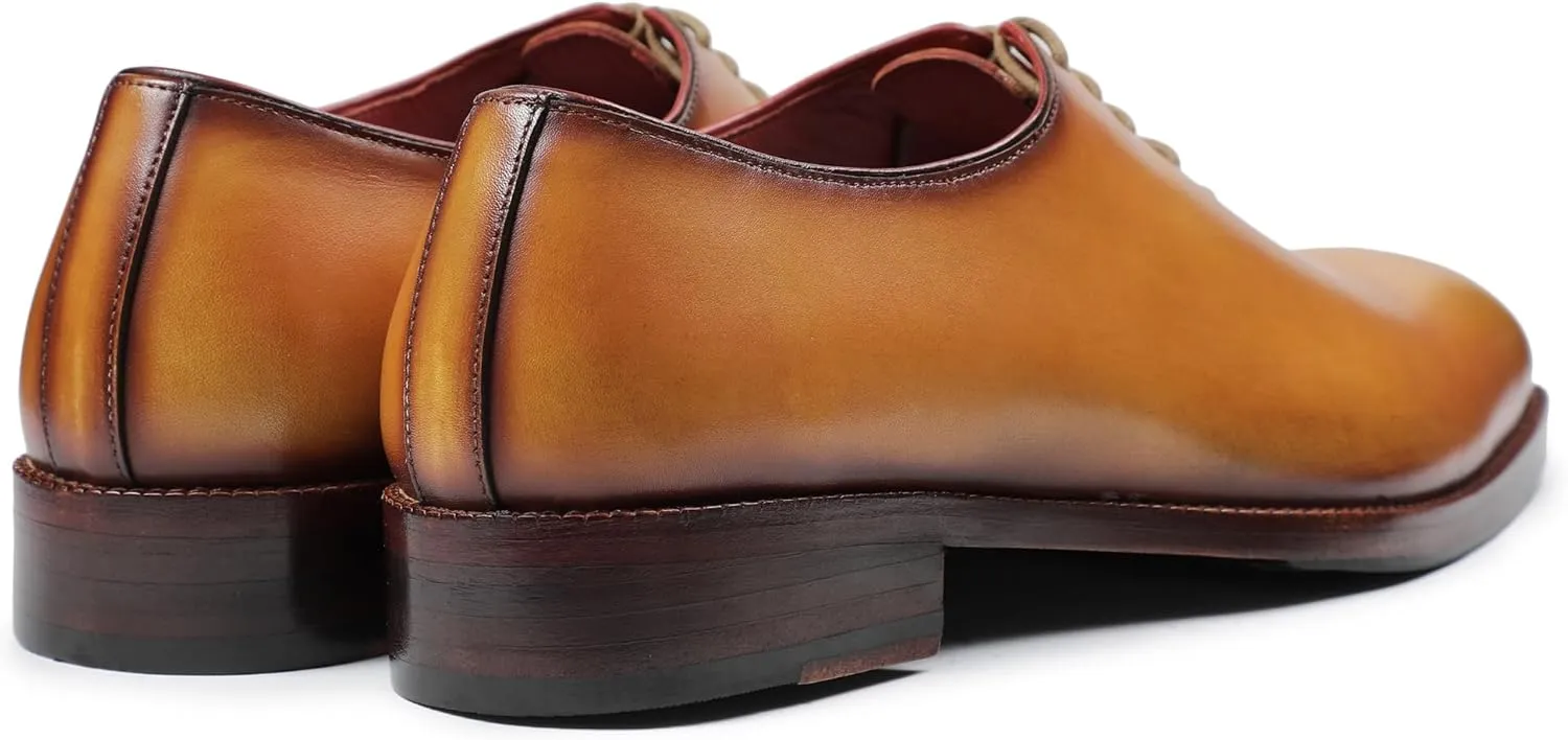 Handcrafted Wholecut Oxford Men's Genuine Leather Lace Up Dress Shoes