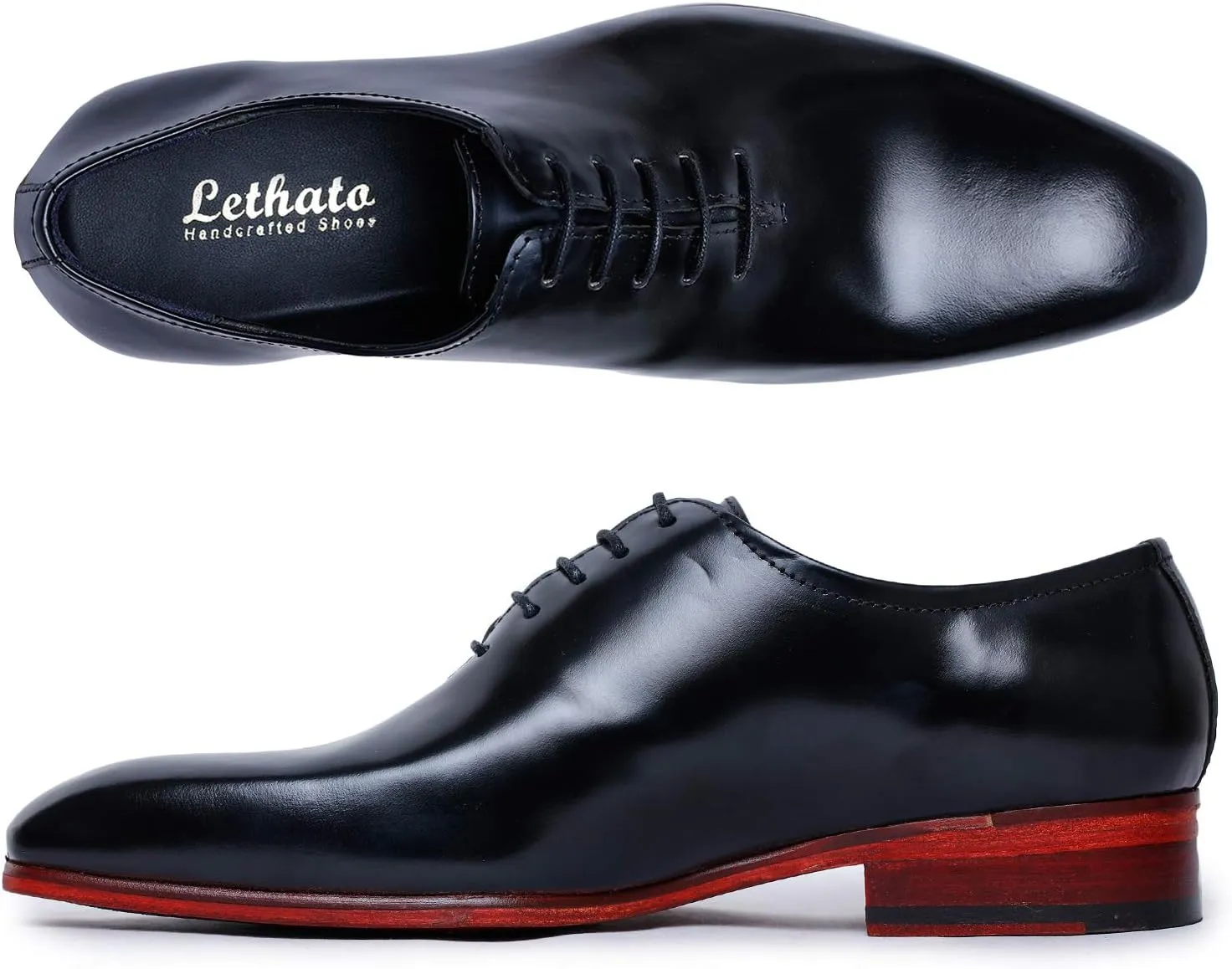Handcrafted Wholecut Oxford Men's Genuine Leather Lace Up Dress Shoes