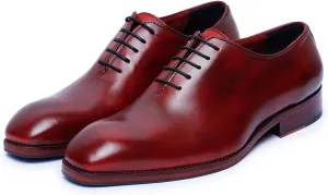 Handcrafted Wholecut Oxford Men's Genuine Leather Lace Up Dress Shoes