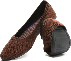 HEAWISH Women’s Ballet Flat Flats Shoes Comfortable Mesh Pointed Toe Slip On Dress Shoes
