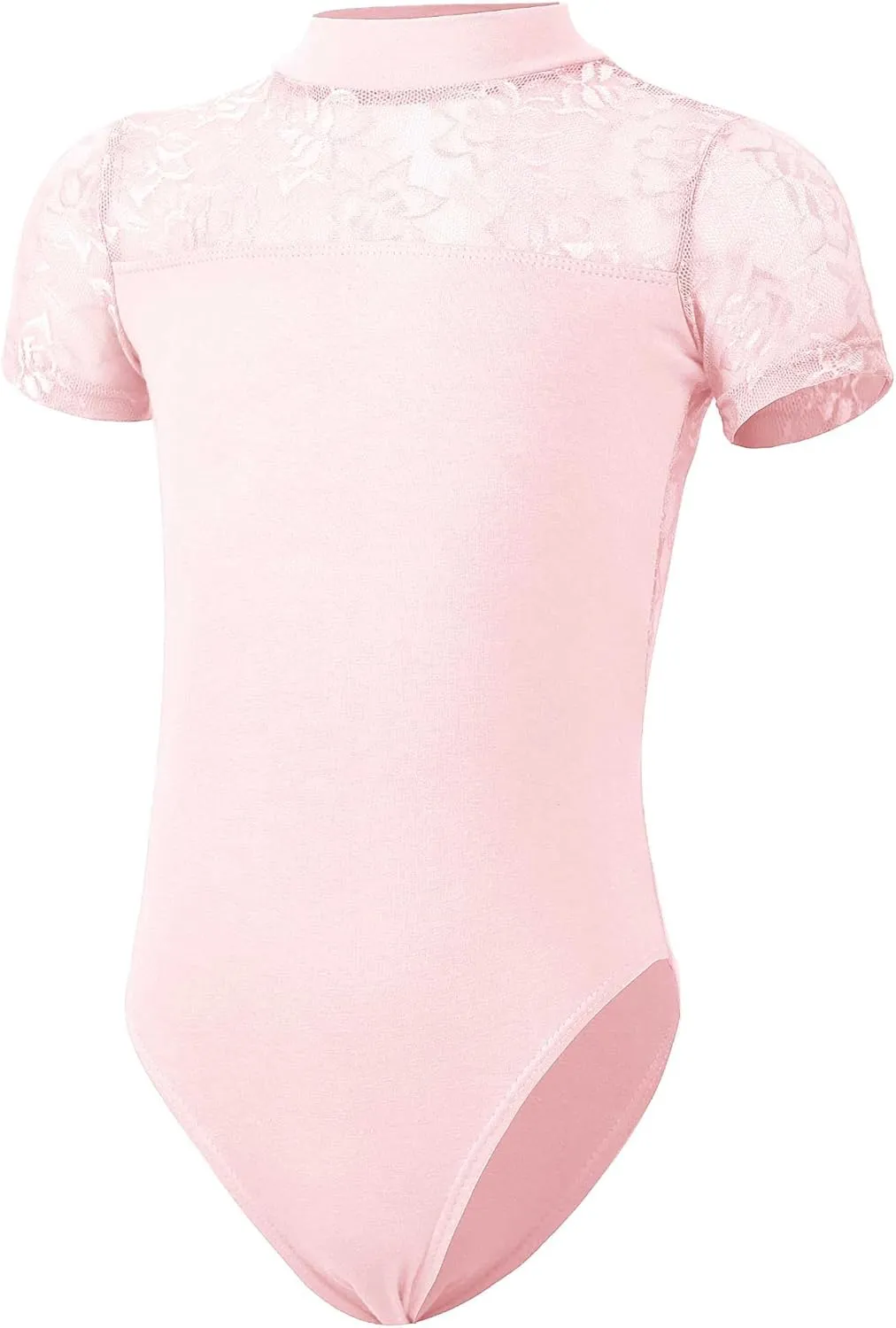 High Neck Ballet Leotards Lace Dance Costume for Toddler, Little/Big Girls, Little/Big Kids