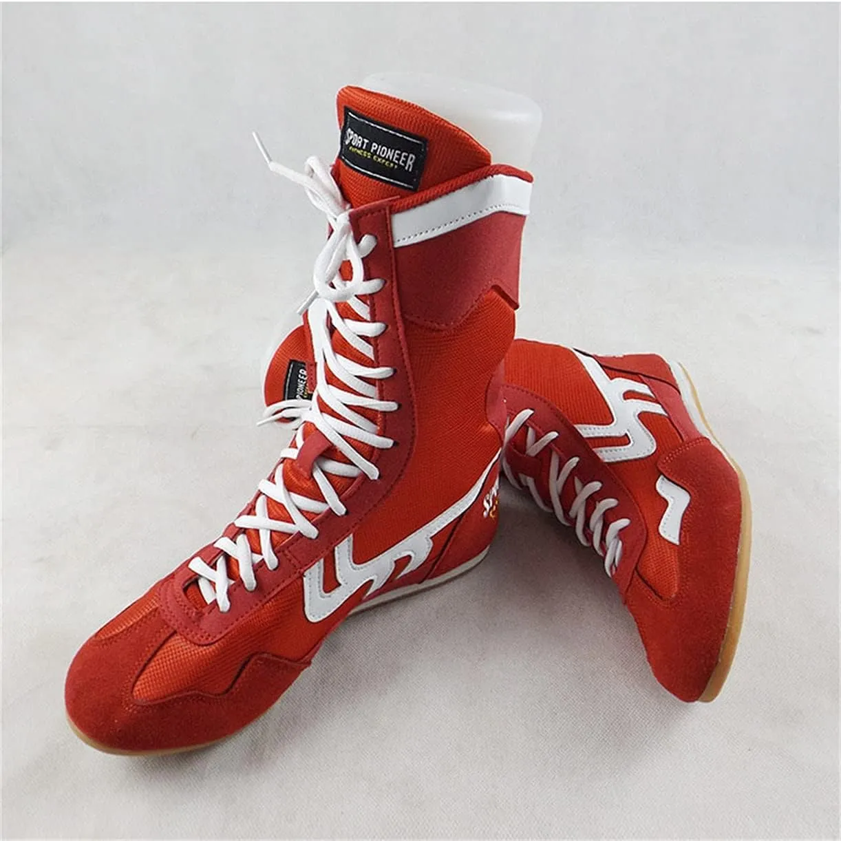 High Top Boxing Shoes, Ladies Kickboxing Fighting Sneakers Lightweight Wrestling Trainer for Women
