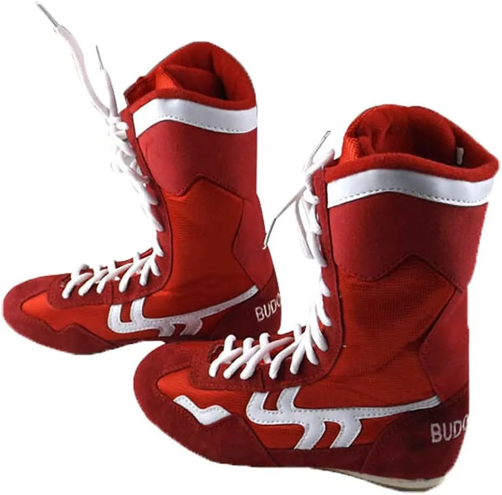 High Top Boxing Shoes, Ladies Kickboxing Fighting Sneakers Lightweight Wrestling Trainer for Women