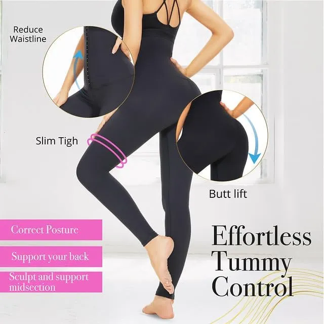 High Waist Corset Legging for Women - Butt Lifter Tummy Control Shaping Sport Tights Waist Trainer