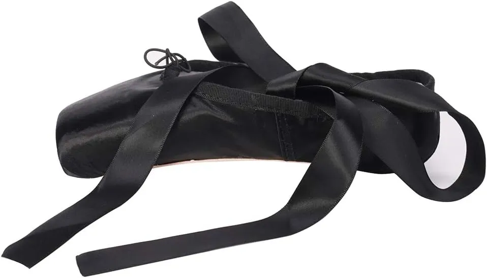 HROYL Ballet Pointe Shoes with Ribbon for Women&Girls Professional Pointe Shoes,ABC