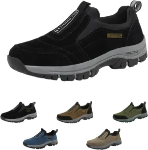 Hrtesus Women's Thick-Soled Suede Sneakers for Ultimate Comfort, Casual Non-Slip Slip-on Sneakers, Orthopedic Hiking Shoes Women Men