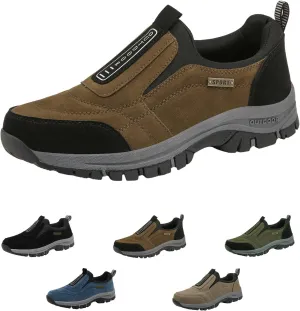 Hrtesus Women's Thick-Soled Suede Sneakers for Ultimate Comfort, Casual Non-Slip Slip-on Sneakers, Orthopedic Hiking Shoes Women Men