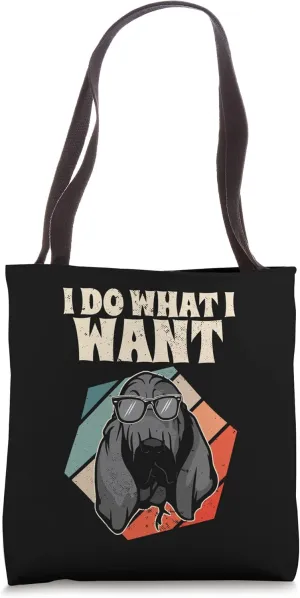 I Do What I Want I Retro Bloodhound Tote Bag